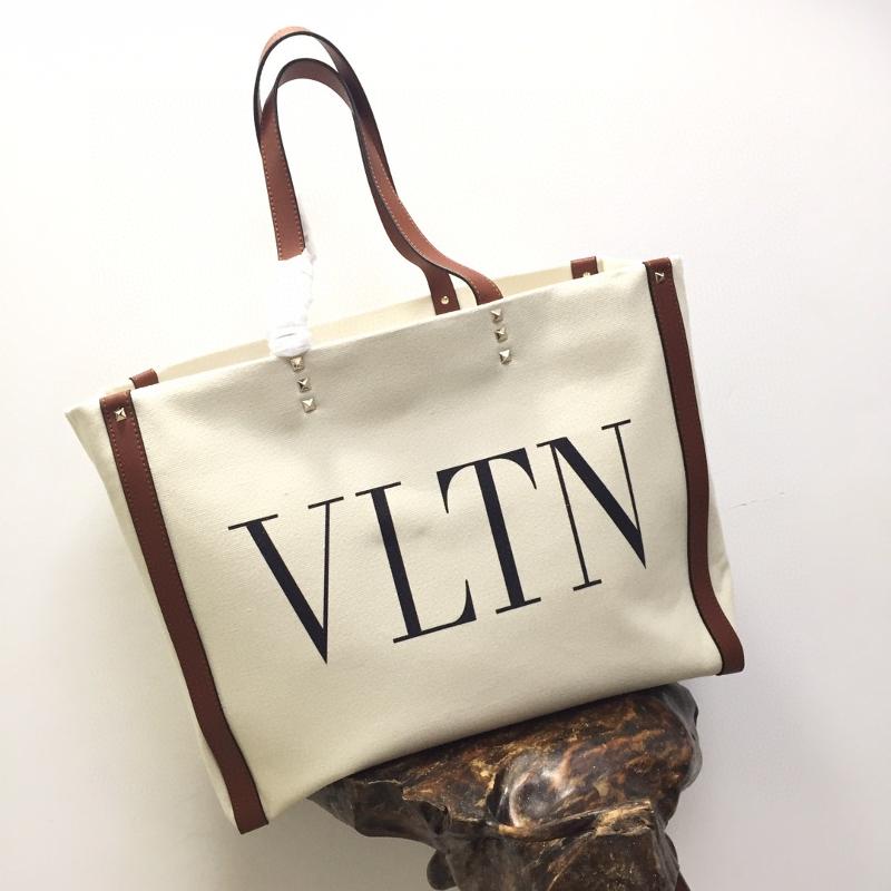Valentino Shoulder Tote Bags VA0978 White Mix Brown